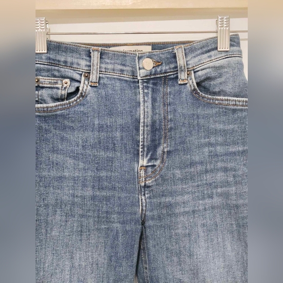 Reformation Harper high rise raw hem Destin wash skinny jeans size 23 - Picture 5 of 11